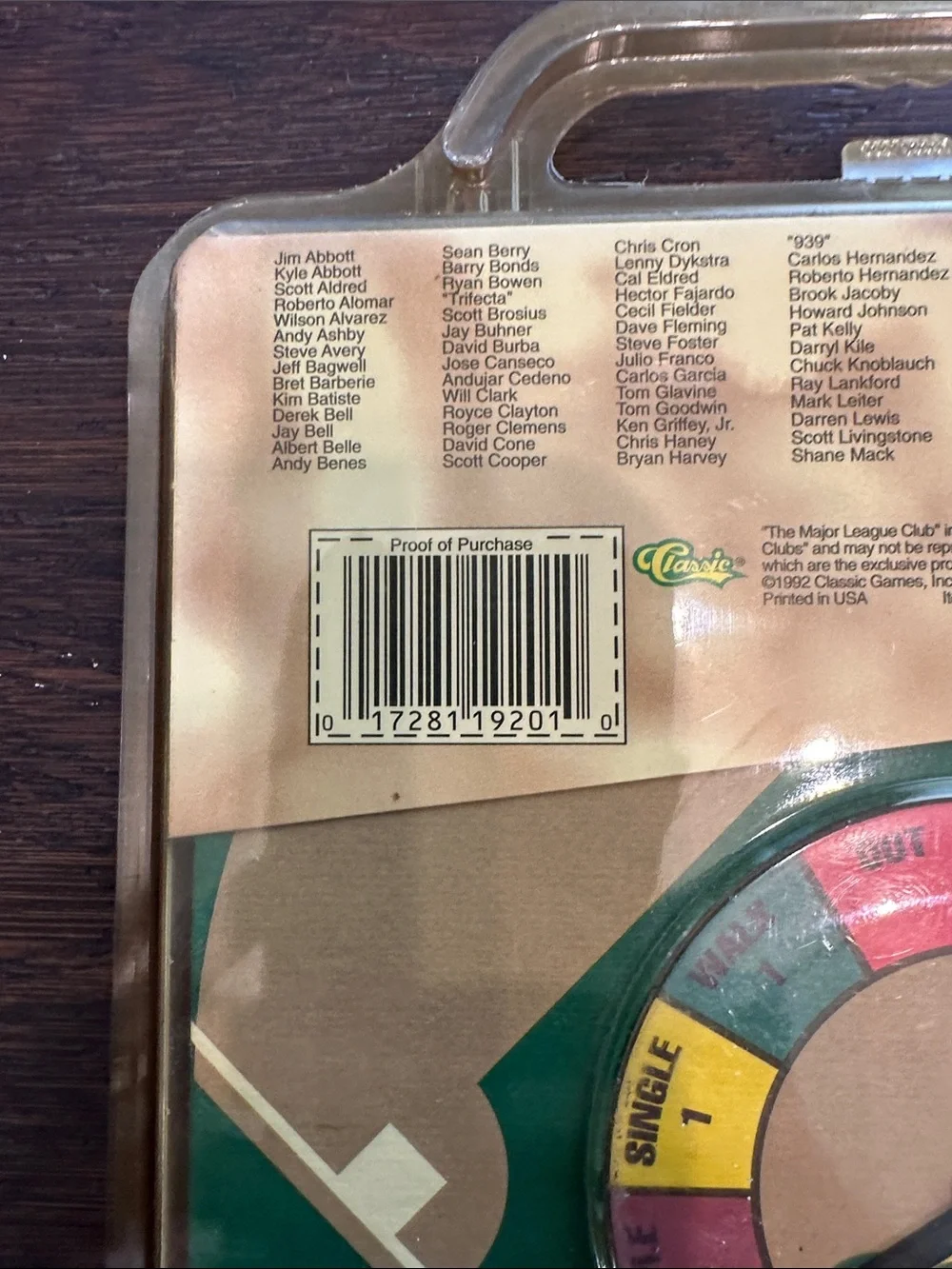Classic Tan and Gold Major League Baseball Trivia Carrying Case